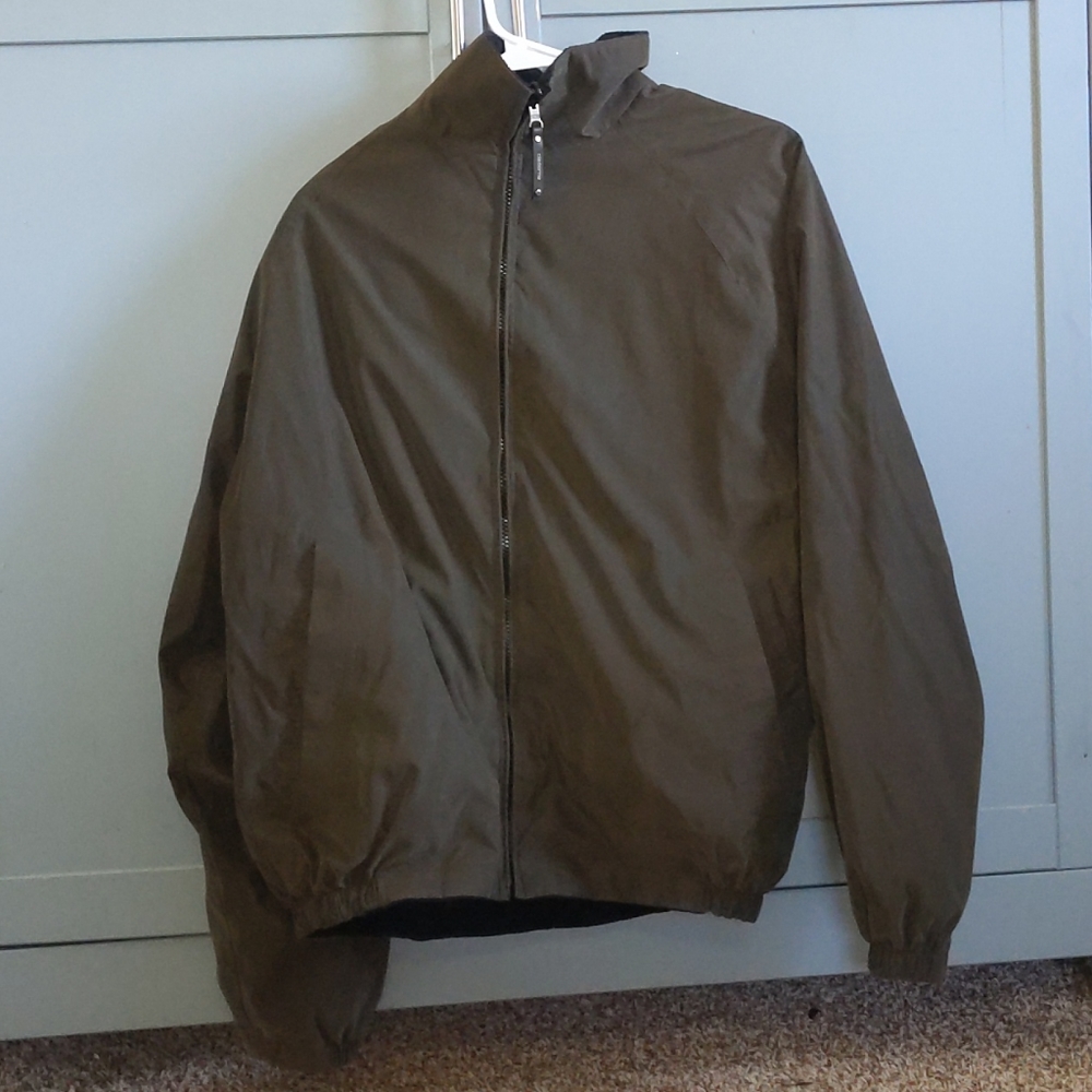 Brown claiborne satin / suede jacket